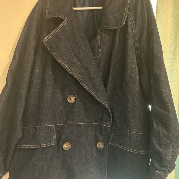 Free People Denim Car Coat - Picture 5 of 8